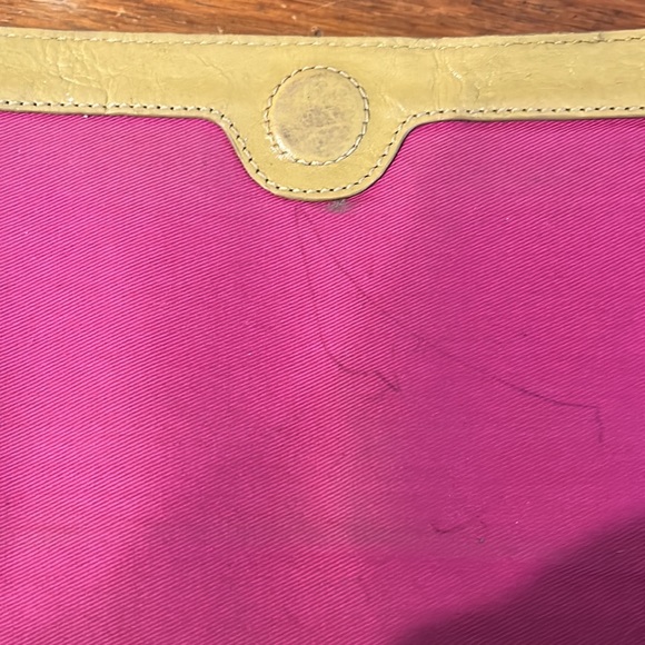 HOBO International Green Yellow Leather Large Clutch - Picture 15 of 16